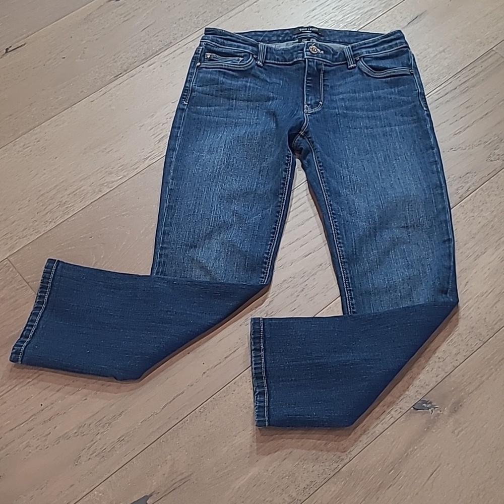 White House Black Market Jeans Women's sz 6 Crop Leg Mid Waist Denim Jeans